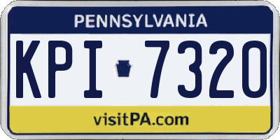 PA license plate KPI7320