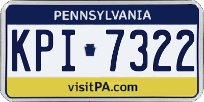 PA license plate KPI7322