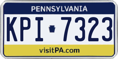 PA license plate KPI7323