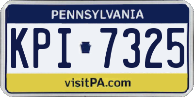 PA license plate KPI7325