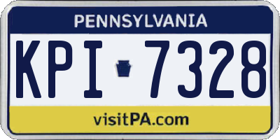 PA license plate KPI7328