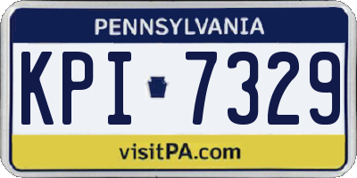 PA license plate KPI7329