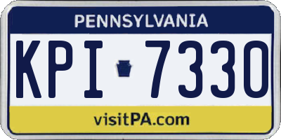 PA license plate KPI7330