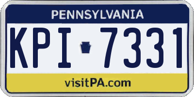 PA license plate KPI7331