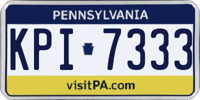 PA license plate KPI7333