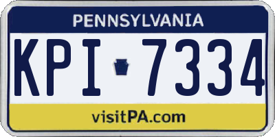 PA license plate KPI7334