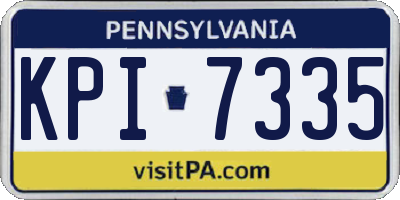 PA license plate KPI7335
