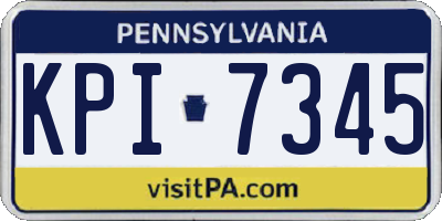 PA license plate KPI7345