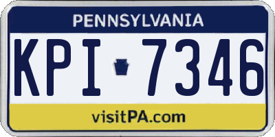 PA license plate KPI7346