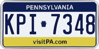 PA license plate KPI7348