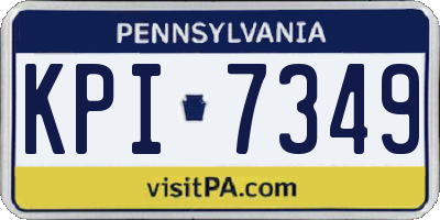 PA license plate KPI7349