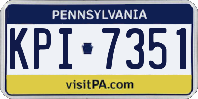 PA license plate KPI7351