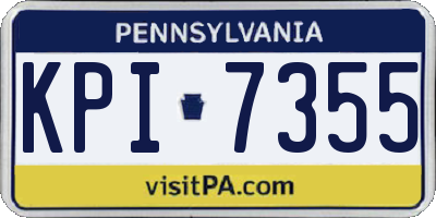 PA license plate KPI7355