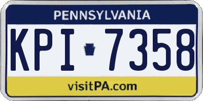 PA license plate KPI7358