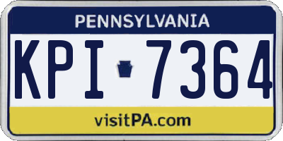 PA license plate KPI7364