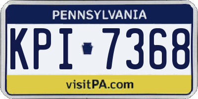PA license plate KPI7368