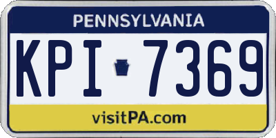 PA license plate KPI7369