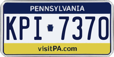 PA license plate KPI7370