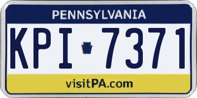 PA license plate KPI7371