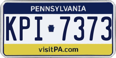 PA license plate KPI7373
