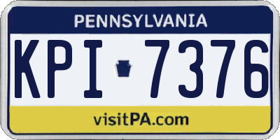 PA license plate KPI7376