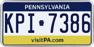 PA license plate KPI7386