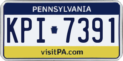 PA license plate KPI7391