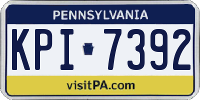 PA license plate KPI7392