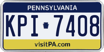 PA license plate KPI7408