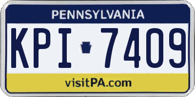 PA license plate KPI7409