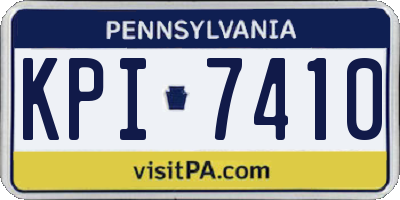 PA license plate KPI7410