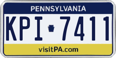 PA license plate KPI7411