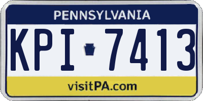 PA license plate KPI7413
