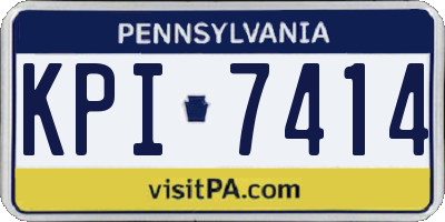PA license plate KPI7414