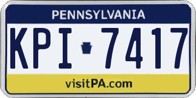 PA license plate KPI7417