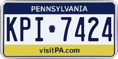 PA license plate KPI7424