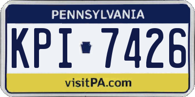 PA license plate KPI7426