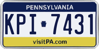 PA license plate KPI7431
