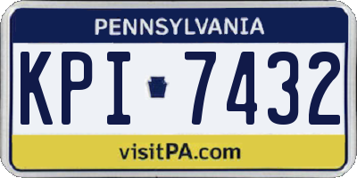 PA license plate KPI7432