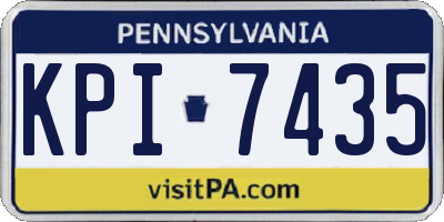 PA license plate KPI7435