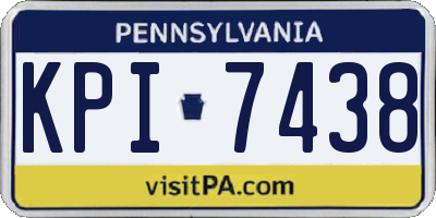 PA license plate KPI7438
