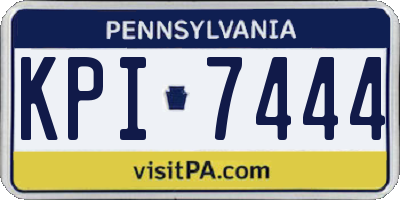 PA license plate KPI7444