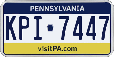 PA license plate KPI7447