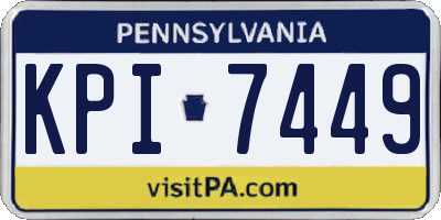 PA license plate KPI7449