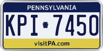 PA license plate KPI7450