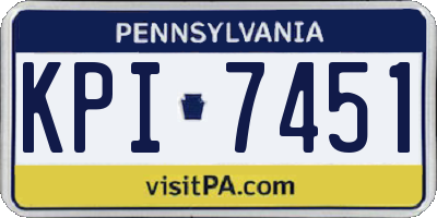 PA license plate KPI7451