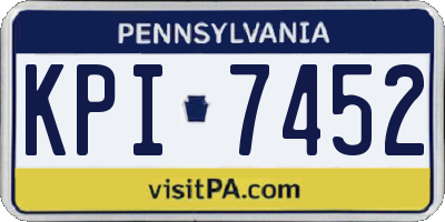PA license plate KPI7452