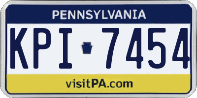PA license plate KPI7454