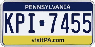 PA license plate KPI7455