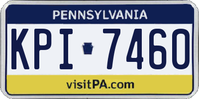 PA license plate KPI7460